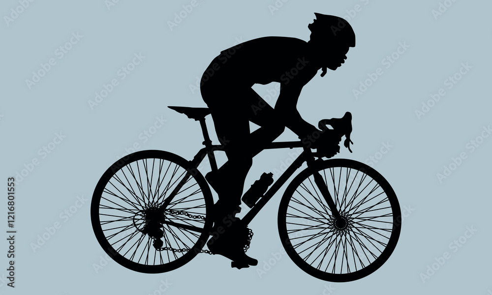Obraz premium bicycle icon, bicycle vector silhouette illustration cut out, illustration, bicycle, vector, icon symbol, in silhouette, icon set, lifestyles, healthy lifestyle, symbol, exercising, running, swimming
