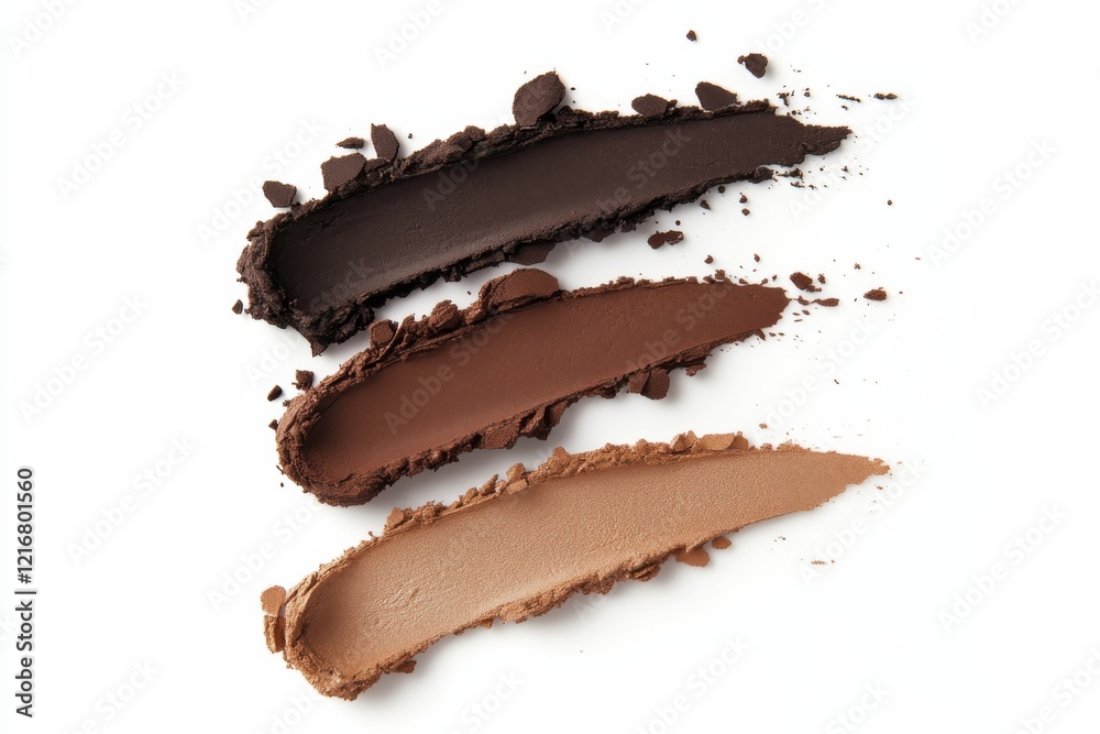 Velvet lipstick smudges create an artistic display of color and texture against a clean white background in studio lighting Velvet lipstick smudges create an artistic display of color and texture against a clean white background in studio lighting