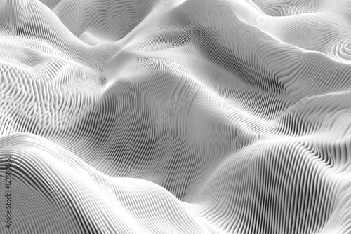 Wallpaper Mural A white mountain range with a lot of lines Torontodigital.ca