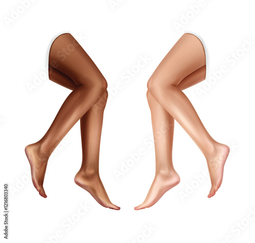 Women's legs, depilation concept