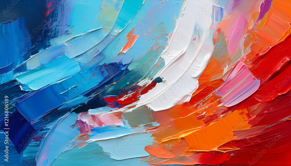 Abstract rough multicolored painting texture, oil brush stroke. Hand drawn. Palette knife technique Abstract rough multicolored painting texture, oil brush stroke. Hand drawn. Palette knife technique