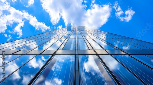 Wallpaper Mural Modern Skyscraper Reflecting Clouds and Sky Torontodigital.ca