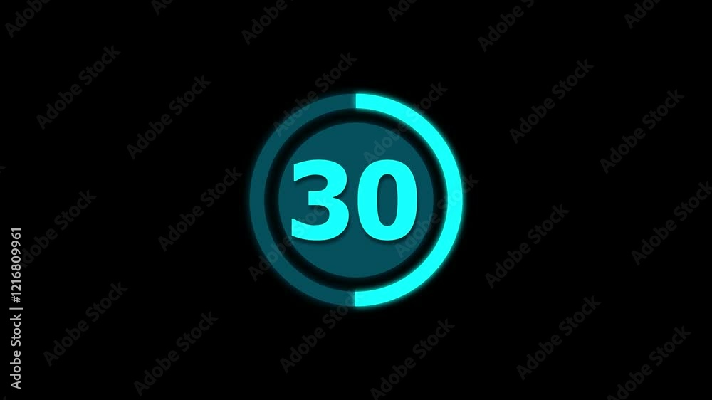 Countdown timer animation, One Minute timer Animation Video from 60 to 0 Seconds . Chroma Key. Countdown timer animation, One Minute timer Animation Video from 60 to 0 Seconds . Chroma Key.