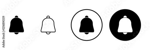 Bell icon vector. Notification sign and symbol for web site design