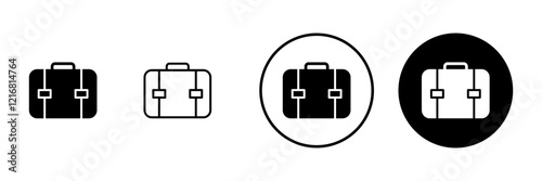Briefcase icon vector. suitcase sign and symbol. luggage symbol.
