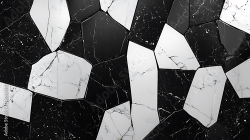 gant white and black marble background with a polished and glossy finish. photo