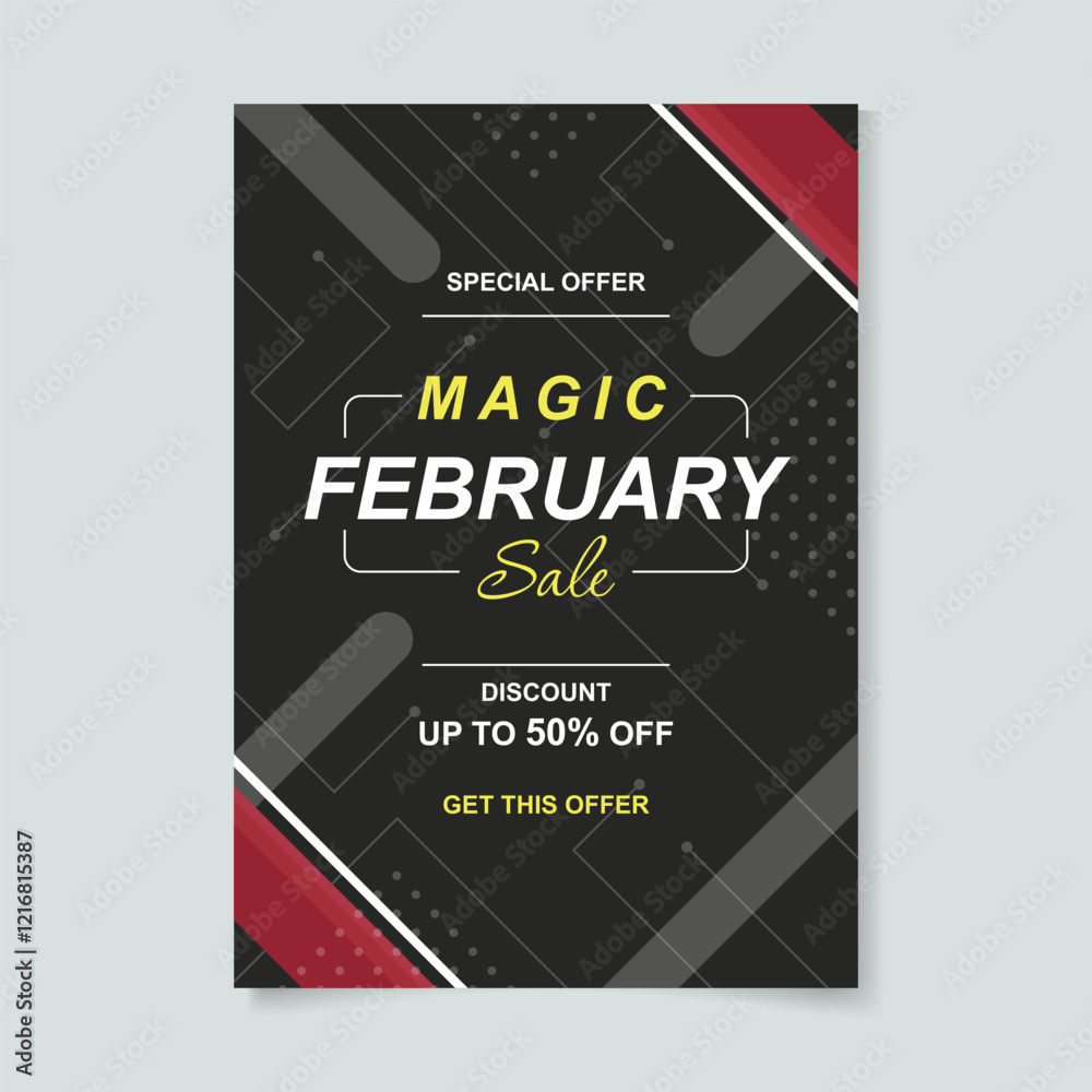 Modern vector poster template with dynamic shapes and bold typography Modern vector poster template with dynamic shapes and bold typography