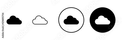 Cloud icon vector. cloud sign and symbol