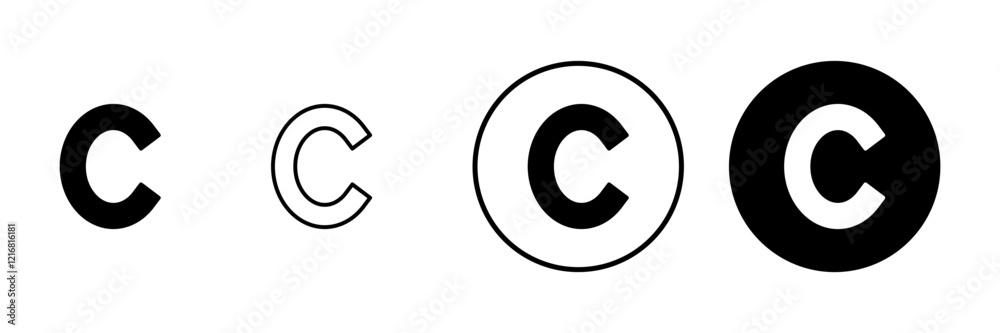 Copyright icon vector. copyright sign and symbol Copyright icon vector. copyright sign and symbol