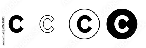 Copyright icon vector. copyright sign and symbol