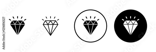 Diamond icon vector. diamond gems sign and symbol