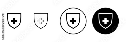 Health insurance icon vector. Insurance health document sign and symbol