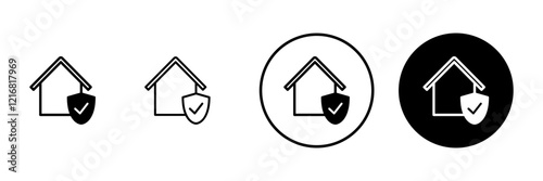 home insurance icon vector. home protection sign and symbol