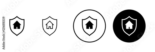 house insurance icon vector. house protection sign and symbol