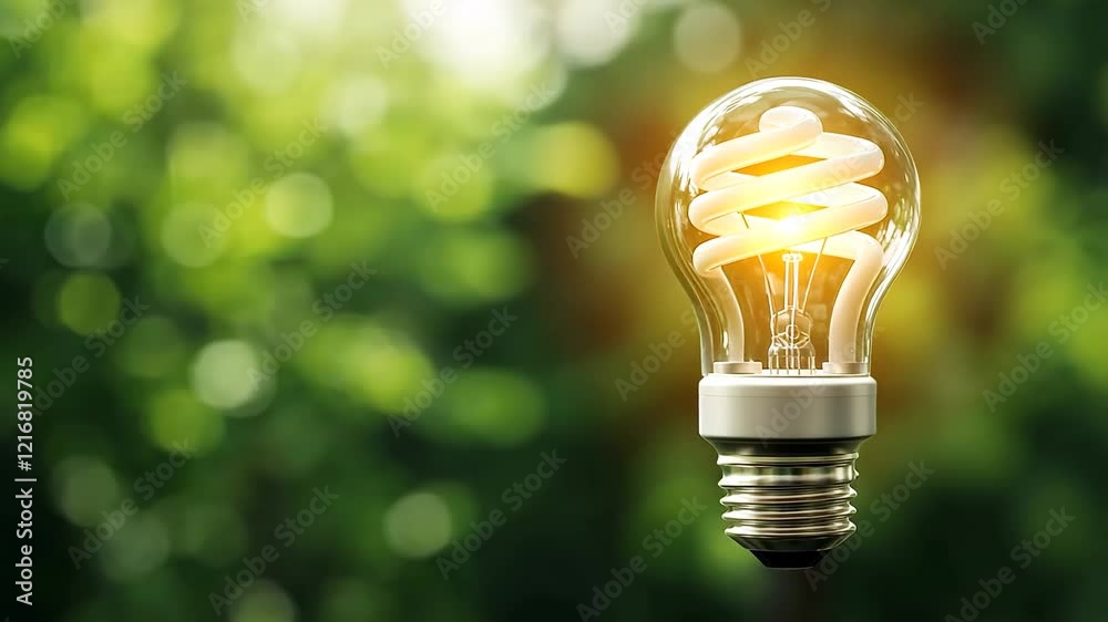 Light bulb, energy and idea for innovation, concept and ecology. Solution, technology and development for sustainability, business and progress in nature