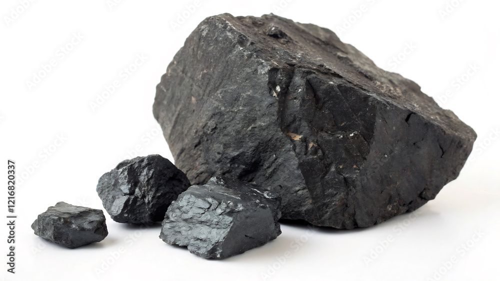 Obraz premium coal isolated on white background