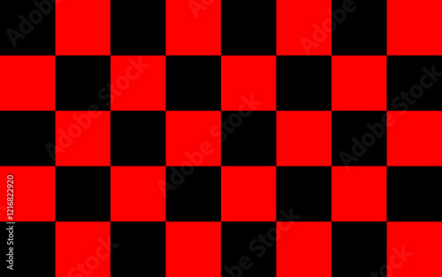 Red black abstract checker background, Modern Checkered Pattern Red And Black Texture Chess Print. illustration background.