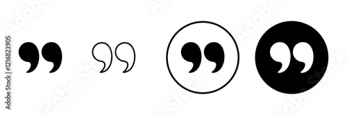 Quote icon vector. Quotation mark sign and symbol