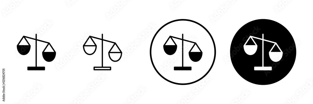 Scales icon vector. Law scale icon. Justice sign and symbol Scales icon vector. Law scale icon. Justice sign and symbol
