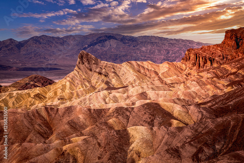 Zabriskie point, death valley, california, usa photo