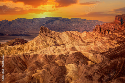 Zabriskie point, death valley, california, usa photo