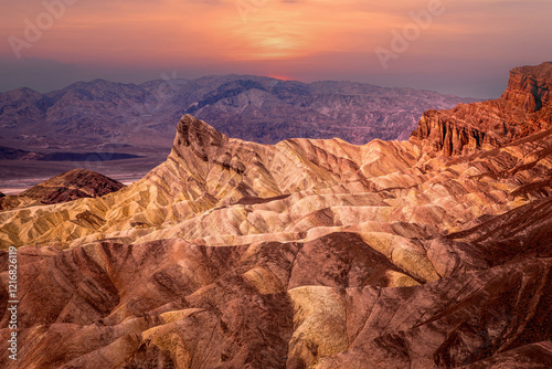 Zabriskie point, death valley, california, usa photo