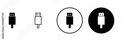 Usb icon vector. Flash disk sign and symbol. flash drive sign.