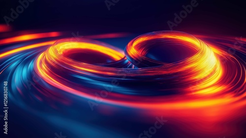 Floating speed lines with glowing edges, giving a dynamic and futuristic vibe