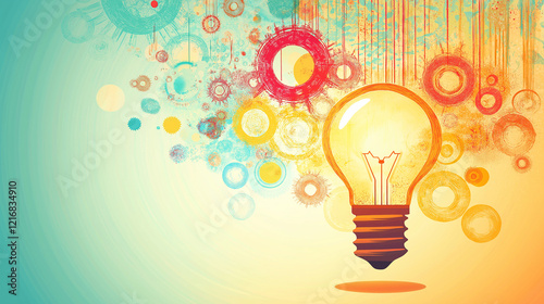 Creative Light Bulb Concept photo