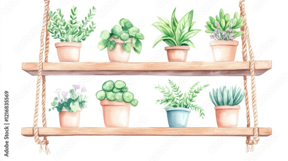 A vibrant display of various potted plants arranged on a wooden shelf, showcasing their unique shapes and colors in a bright and inviting setting. A vibrant display of various potted plants arranged on a wooden shelf, showcasing their unique shapes and colors in a bright and inviting setting.