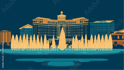 Spectacular Fountains at The Bellagio.eps
