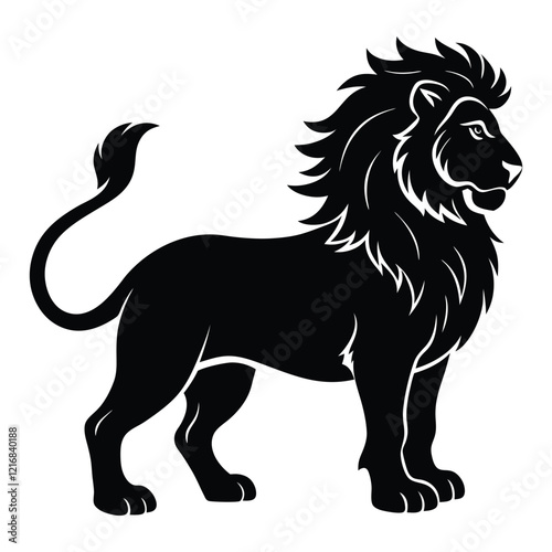 lion illustration on white background