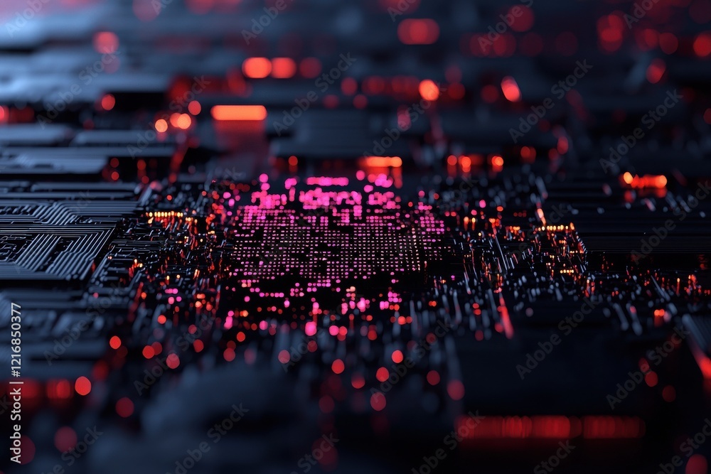 Fototapeta premium Cybersecurity strategies artificial intelligence for risk management