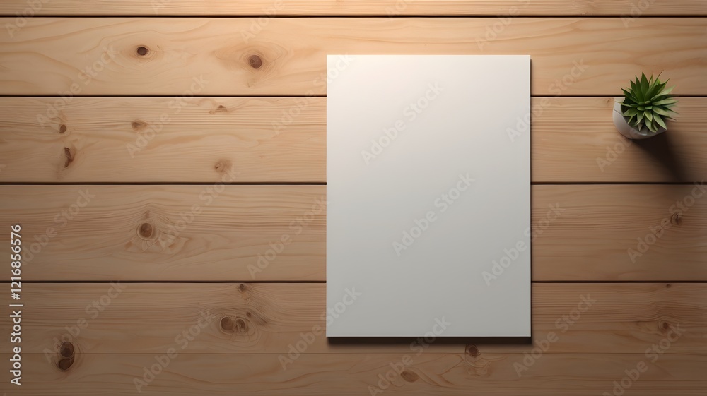 Fototapeta premium Paper poster mockup for graphic design