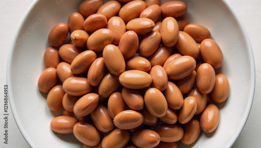 Close-up shot of cooked boiled kidney beans as a nutritious vegan-friendly and protein-rich element in a delicious organic plant-based lunch Close-up shot of cooked boiled kidney beans as a nutritious vegan-friendly and protein-rich element in a delicious organic plant-based lunch