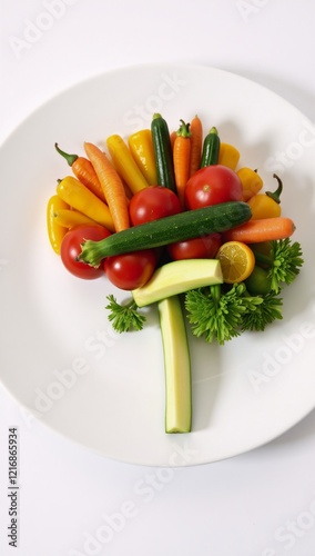 Inspiring health Vegetable brain-shaped dish photo