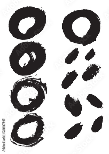 墨文字 筆で書かれた漢字 夏