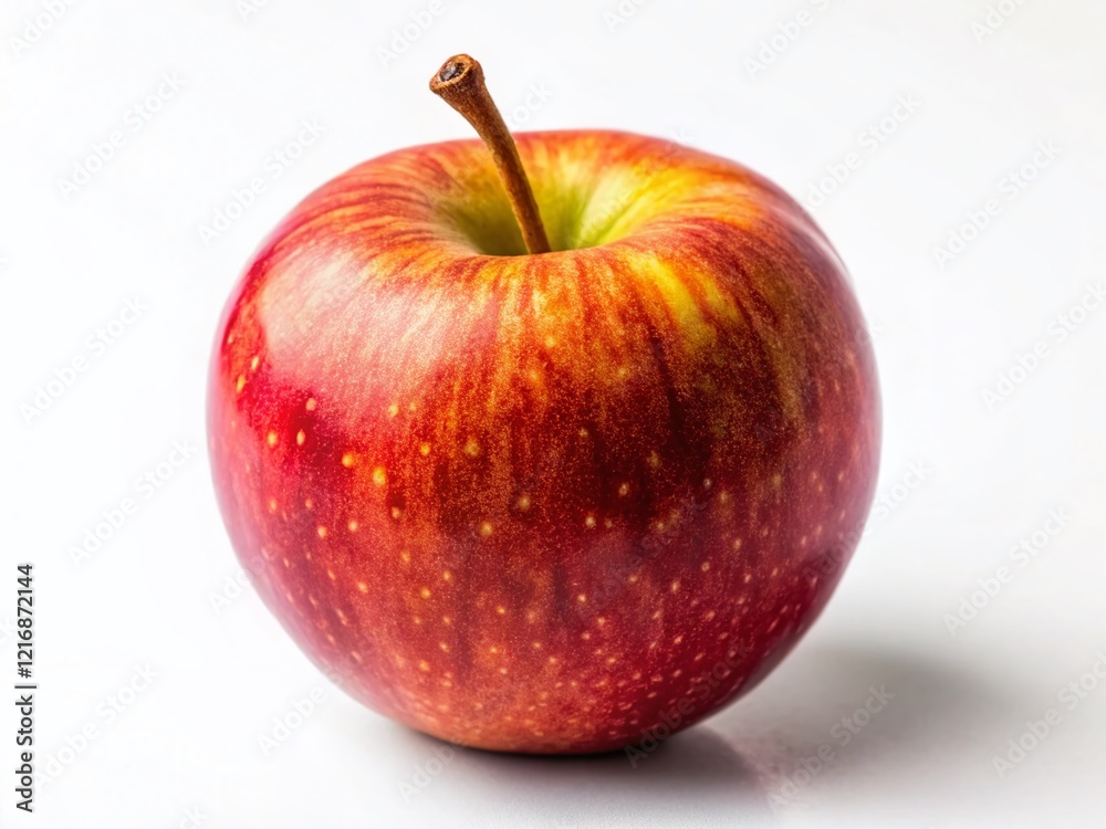 Calville Apple: A Classic Malus Domestica Variety on White Calville Apple: A Classic Malus Domestica Variety on White