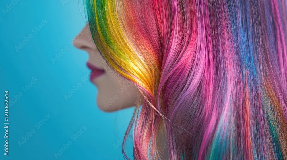 Naklejka premium Iridescent rainbow gradient with metallic sheen and glossy finish