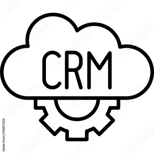 Cloud-Based CRM Icon