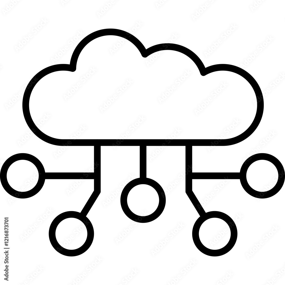 Cloud Hosting Icon Cloud Hosting Icon