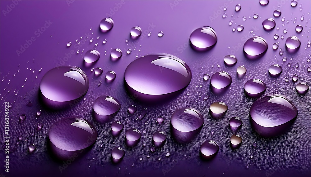 Water Drops On Violet Background Water Drops On Violet Background