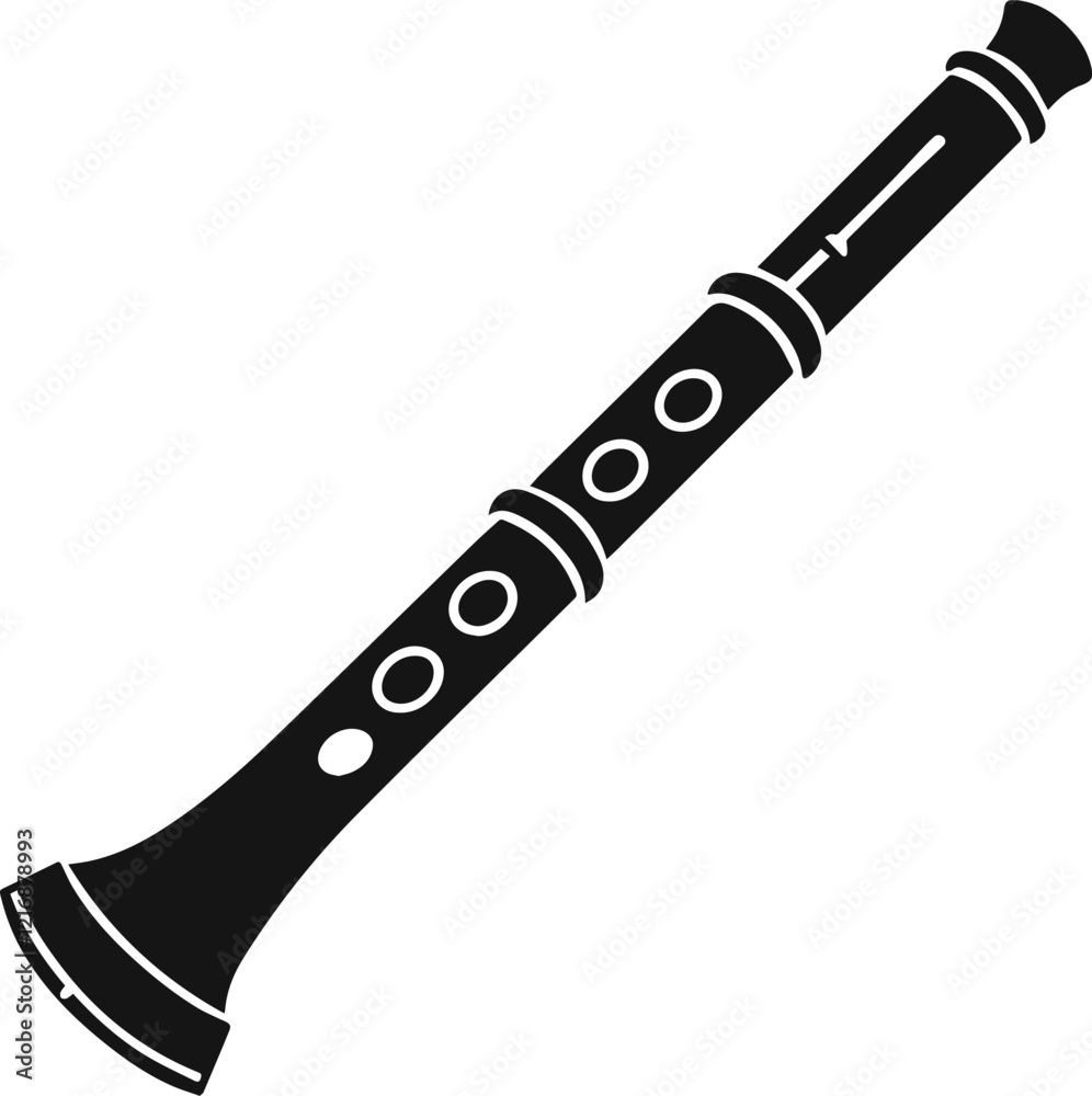 flute silhouette vector illustration flute silhouette vector illustration