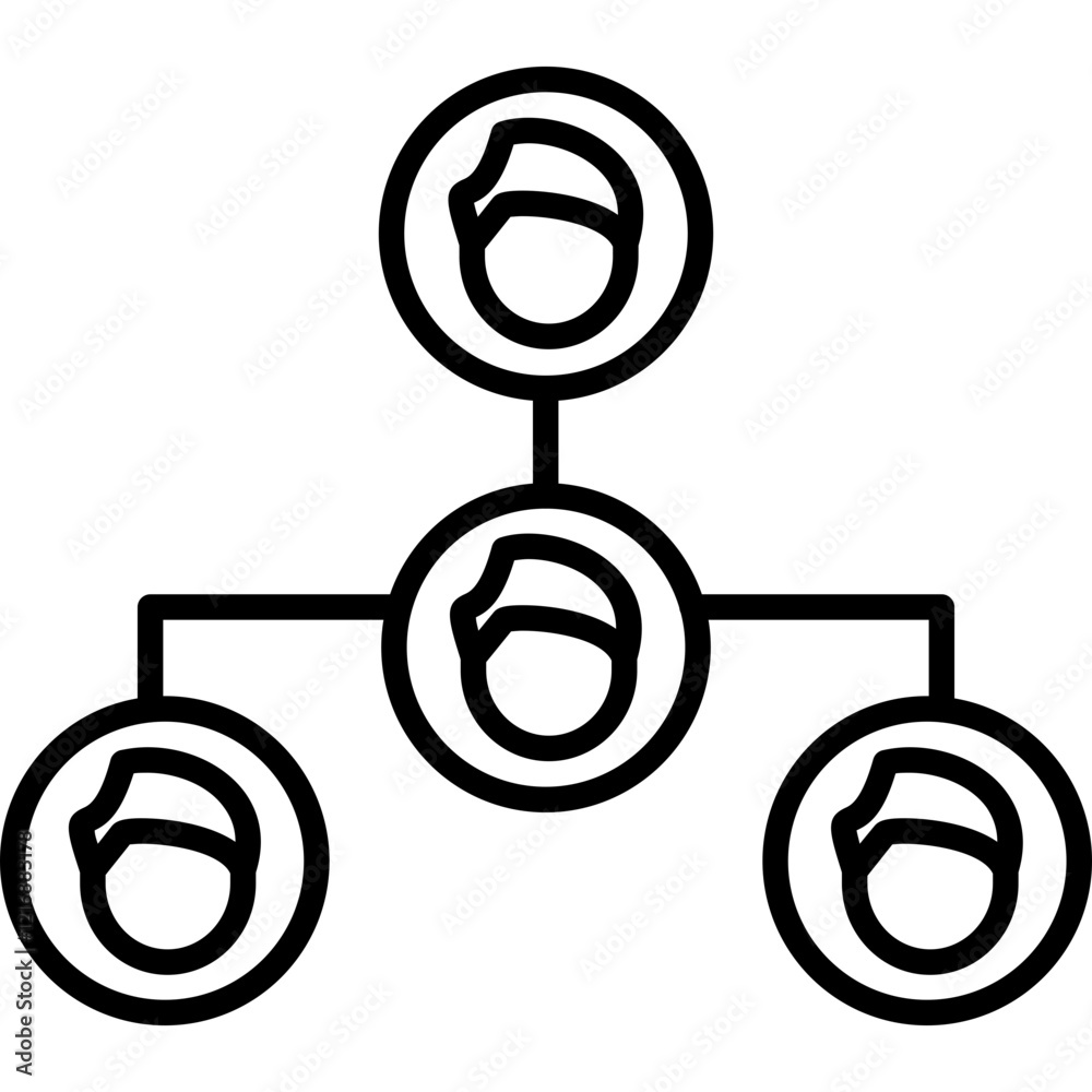 Delegation Chart Icon Delegation Chart Icon