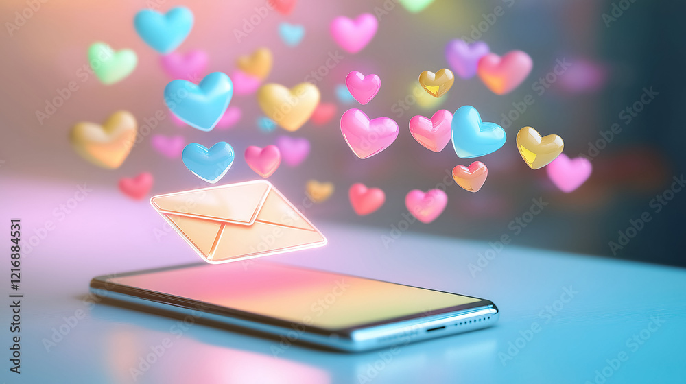 Love message came to the phone, Valentine's Day Love message came to the phone, Valentine's Day
