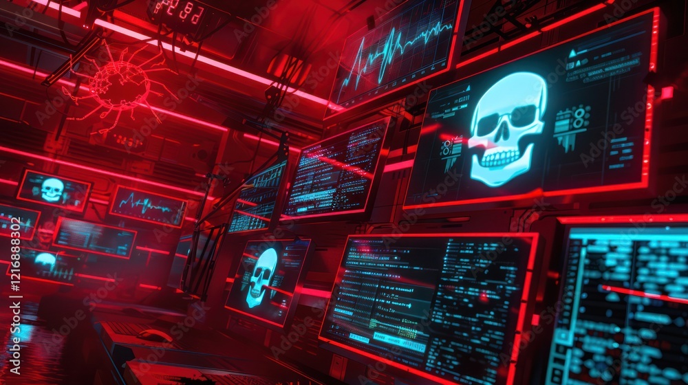 Obraz premium Cybersecurity Room