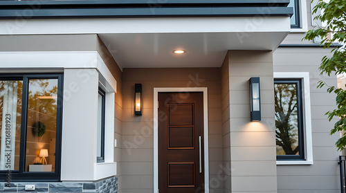 Modern House Exterior: Contemporary Home Design and Architecture. Real Estate, Residential Property, Luxury Home Facade