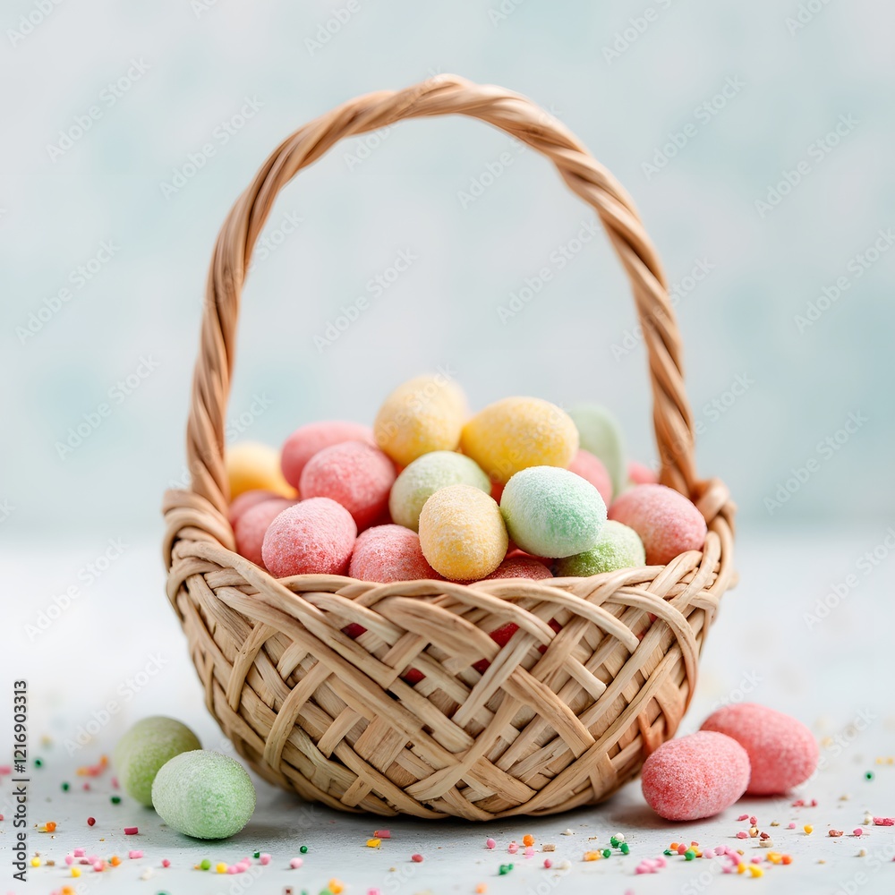 easter eggs in basket easter eggs in basket