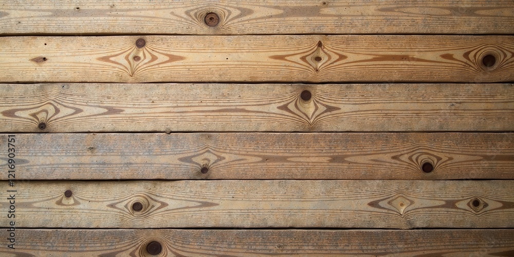 Obraz premium Rustic Weathered Wooden Planks Horizontal Background Texture Showing Natural Grain and Knots