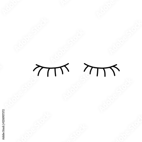 Eyelashes For Girls Hand Drawn